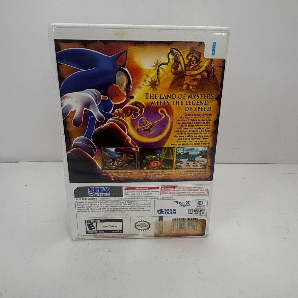 Sonic and the Secret Rings Wii (Nintendo Wii, 2007) Complete W/ Manual